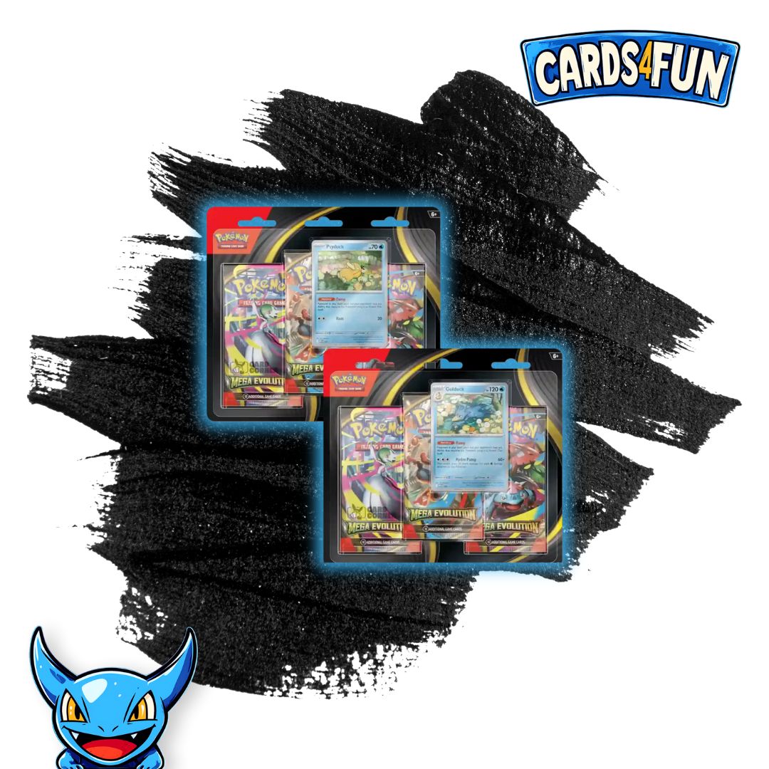 Pokémon TCG: Mega Entwicklung/Evolutiob – 3er Blister-Pack