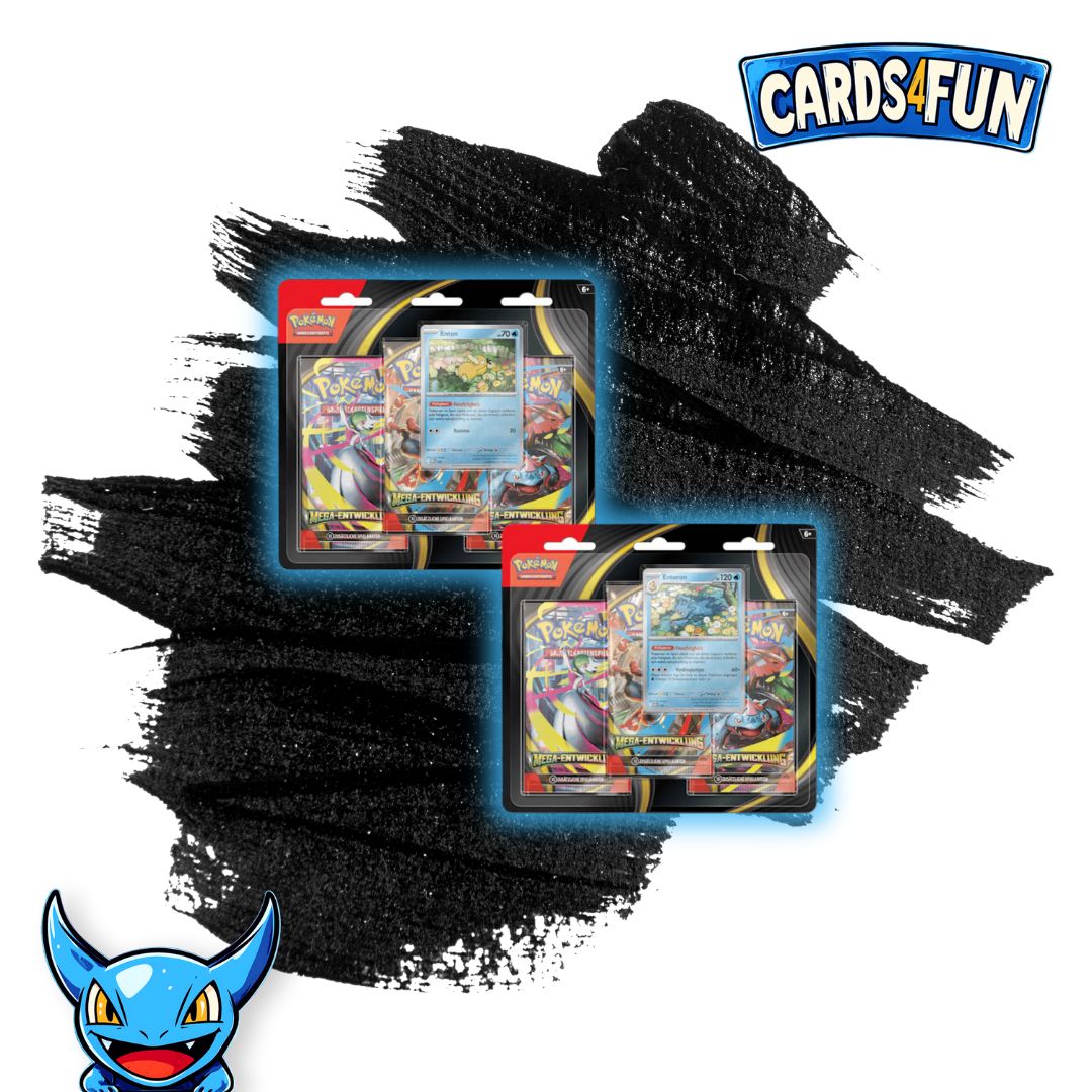 Pokémon TCG: Mega Entwicklung/Evolutiob – 3er Blister-Pack